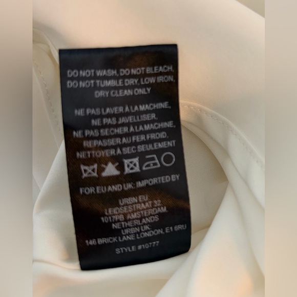 Anthropologie Hutch Strapless Satin Colorblock Gown in Black White - Picture 9 of 15